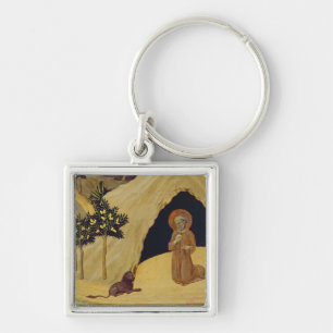 Chaveiro St Jerome com o leão, 1436 (tempera no painel)