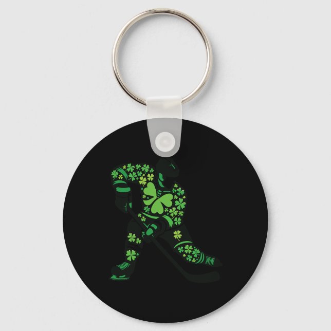 Chaveiro St Patricks Day Hockey Player - Shamrock Spirit Sp (Frente)