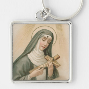 Chaveiro St. Rita do metal quadrado superior de Cascia (M