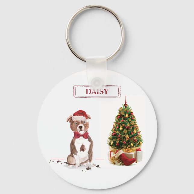 Chaveiro Staffordshire Bull Terrier Funny (Frente)