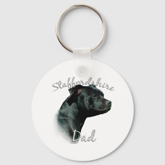 Chaveiro Staffordshire Bull Terrier Pai 2 (Frente)