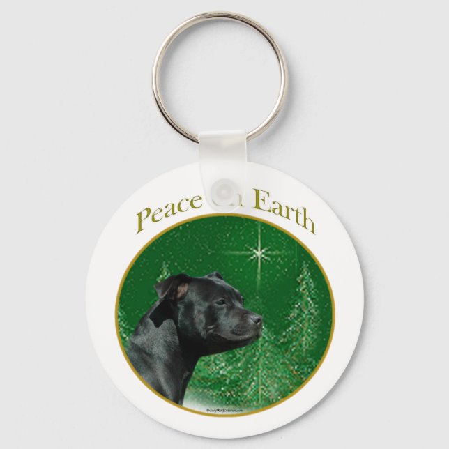 Chaveiro Staffordshire Bull Terrier Peace (Frente)