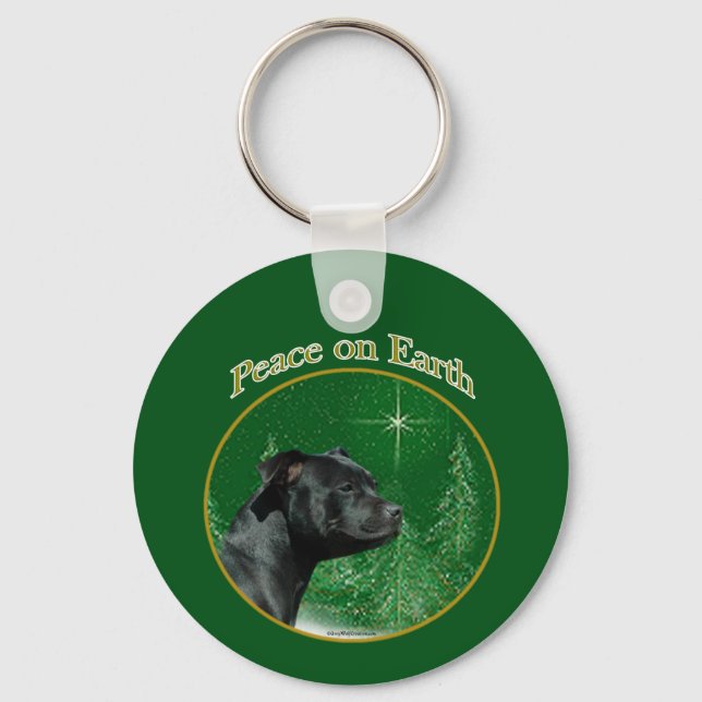 Chaveiro Staffordshire Bull Terrier Peace (Frente)