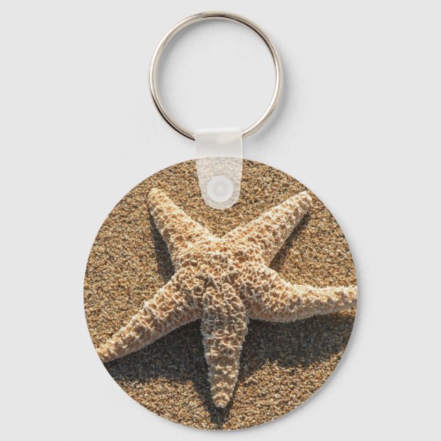 Chaveiro Starfish na praia (Frente)