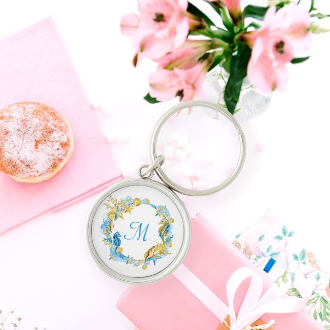 Chaveiro Starfish Simples Elegante e Shelly Gift Bridesmaid (Criador carregado)