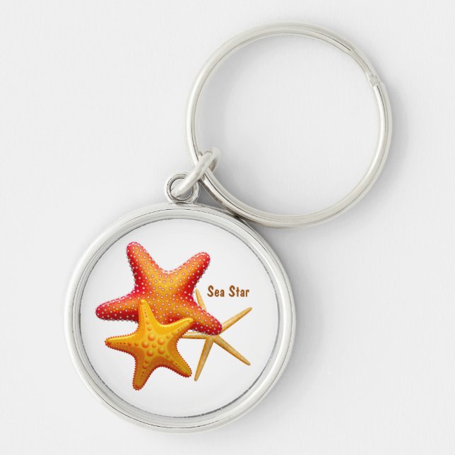 Chaveiro Starfish Simples Moderno Personalizado (Frente)