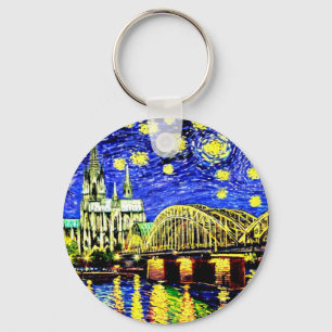 Chaveiro Starry Night Cologne Alemanha Catedral de Hat