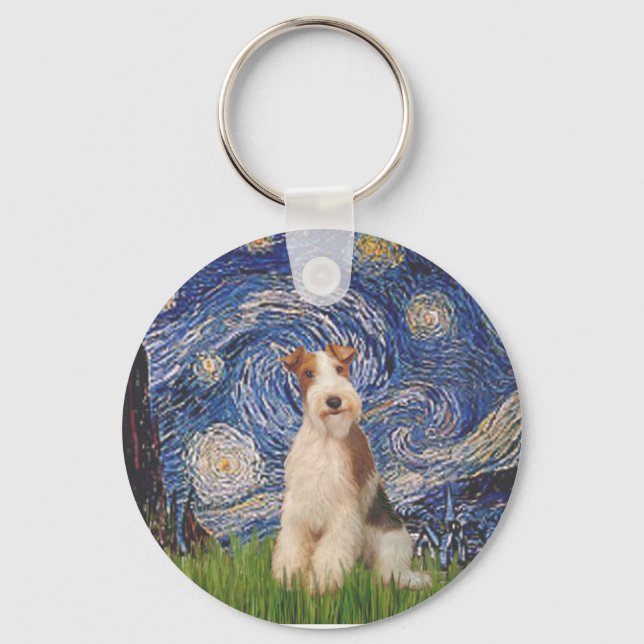 Chaveiro Starry Night - Fio Fox Terrier 3 (Frente)