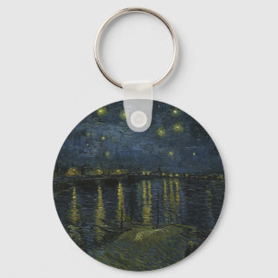 Chaveiro Starry Night Over the Rhône, pintura a óleo Van Go