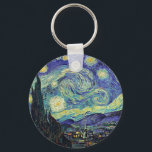 Chaveiro Starry Night por van Gogh<br><div class="desc">Van Gogh era obcecado pelo simbolismo de objetos luminosos e de cor. A lâmpada era um símbolo de calma e segurança. A estrela simbolizou a fé, e a luz gasosa, as realidades humanas. O azul ultramarino profundo era infinito, enquanto o vermelho e o verde expressavam "essas coisas terríveis, as paixões...</div>
