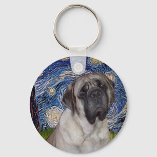 Chaveiro Starry Night - Touro Mastiff Retrato