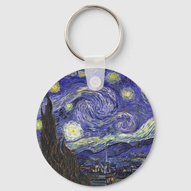 Chaveiro Starry Night, Vincent Van Gogh. (Frente)