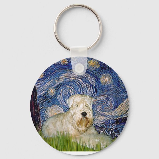 Chaveiro Starry Night - Wheaten Terrier 1 (Frente)