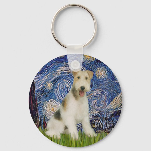 Chaveiro Starry Night - Wire Fox Terrier (M) (Frente)