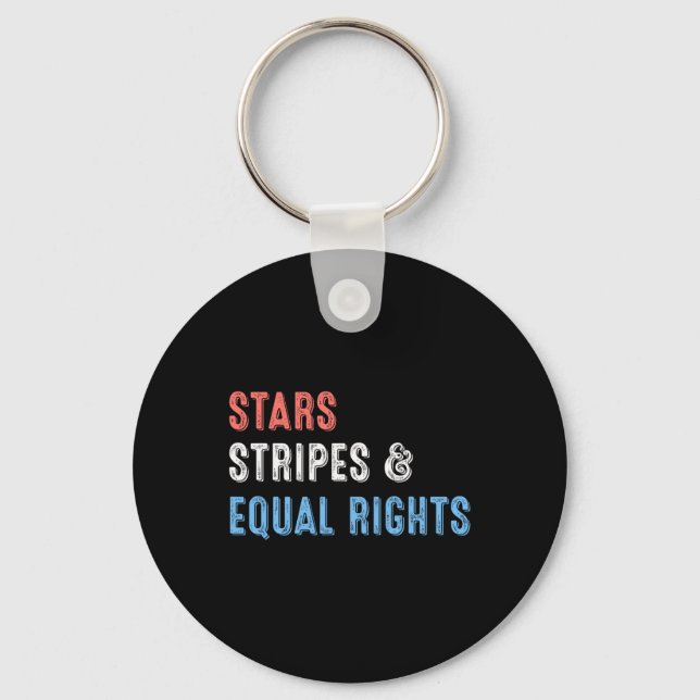Chaveiro Stars Stripes e Igualdade de Direitos 4 de julho (Frente)