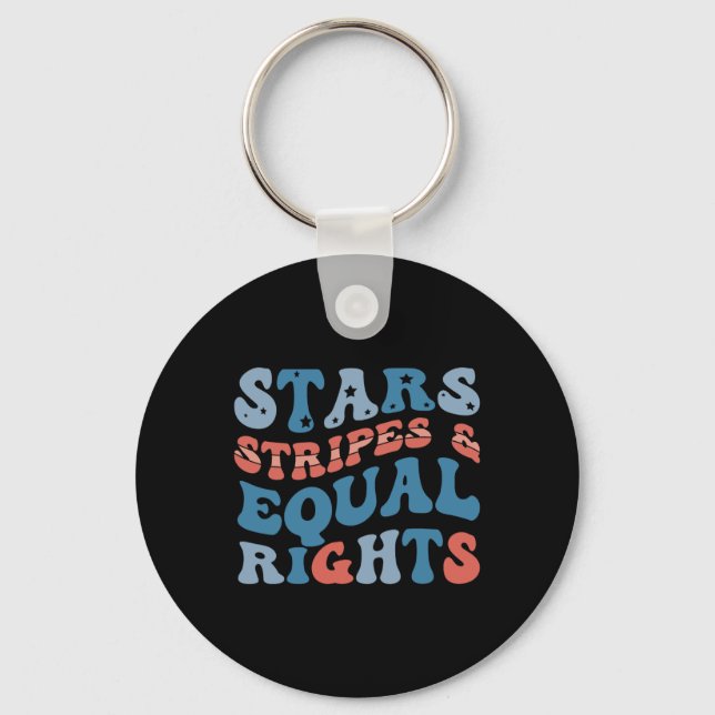 Chaveiro Stars Stripes e Igualdade de Direitos 4 de julho (Frente)