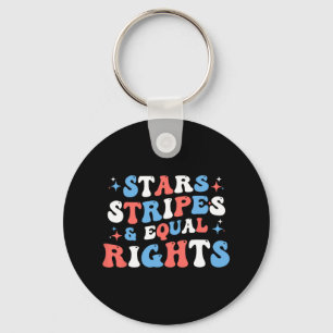 Chaveiro Stars Stripes e Igualdade de Direitos 4 de julho