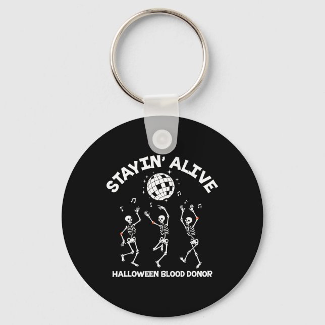 Chaveiro Stayin Halloween Vivo Skeleton Dancing Spooky Dis (Frente)