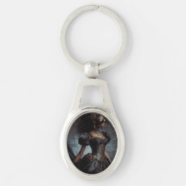 Chaveiro Steampunk Vintage Victorian Lady Black Raven