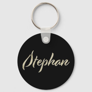 Chaveiro Stephan Name Whitegold Button Schlüsselanhänger