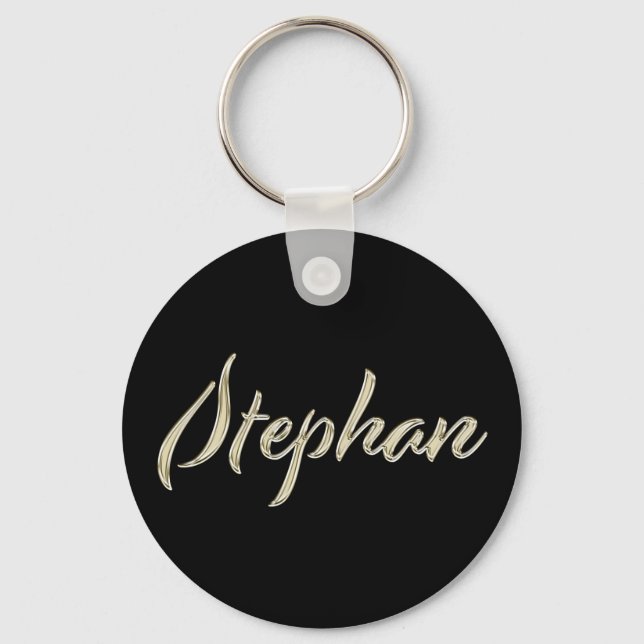 Chaveiro Stephan Name Whitegold Button Schlüsselanhänger (Frente)