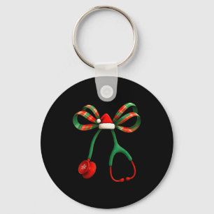 Chaveiro Stethoscope Médico Enfermeira Laço Coquete Natal W