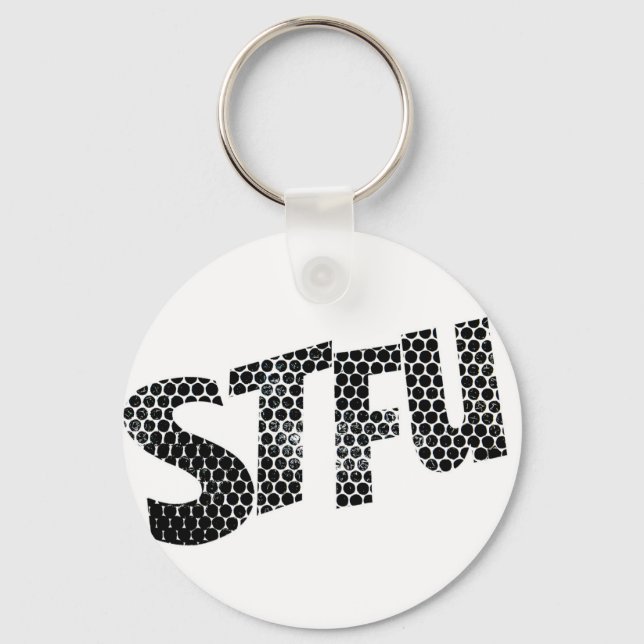 Chaveiro STFU (Preto & Branco) (Frente)