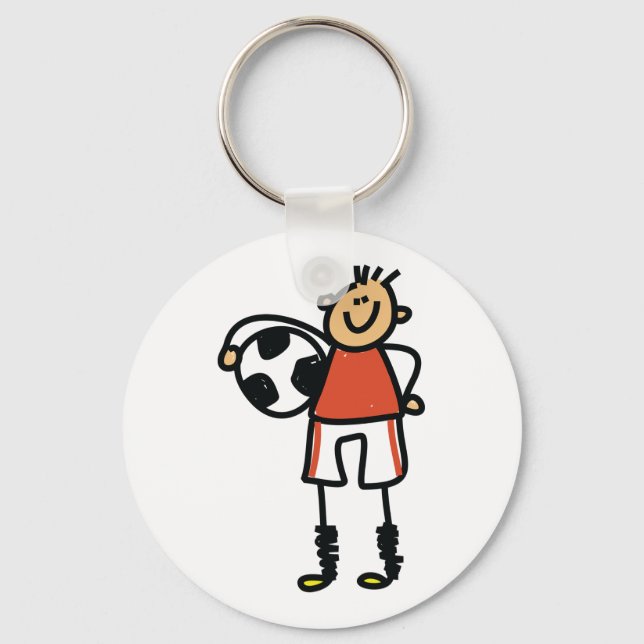 Chaveiro Stick Figure Soccer Boy Football Player (Frente)
