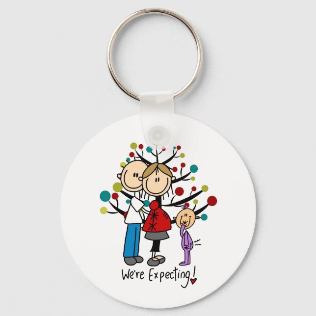 Chaveiro Stick Figures Expectativa Parente Girl (Frente)