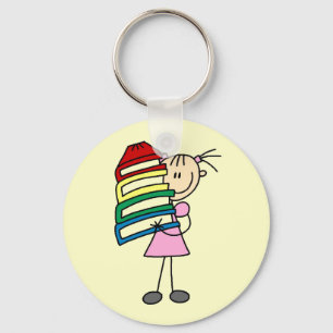 Chaveiro Stick Girl With Books