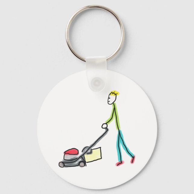 Chaveiro Stickman Cortador de Grama (Frente)