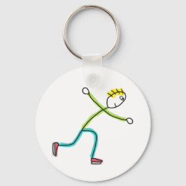 Chaveiro Stickman de Patinação no Gelo