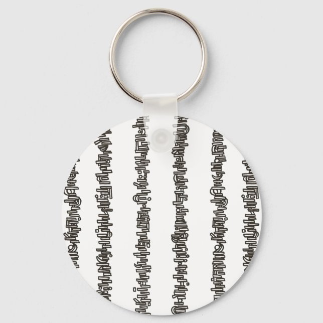 Chaveiro Sticks And Stones-Black And White Modern  (Frente)