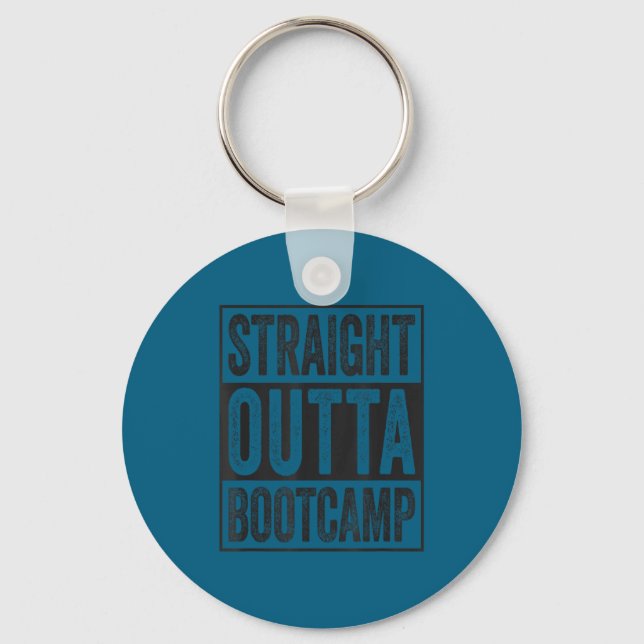 Chaveiro Straight outta bootcamp soldier basic training (Frente)