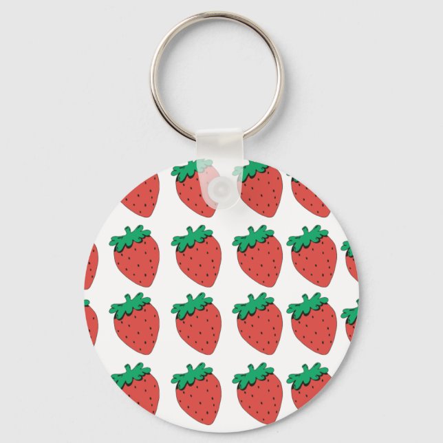 Chaveiro Strawberry Pattern (Frente)