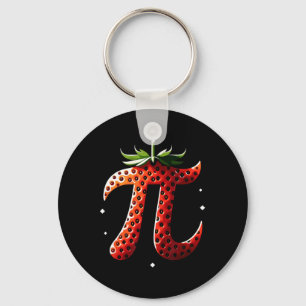 Chaveiro Strawberry Pi Day Engraçado Professor de Matemátic