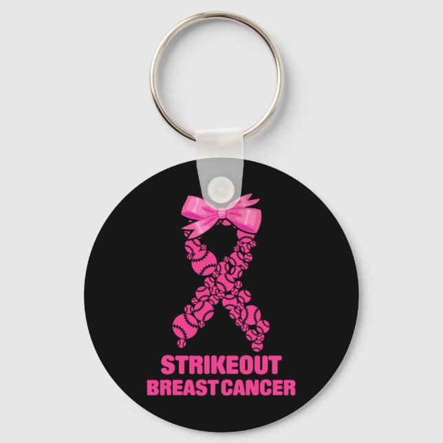Chaveiro Strike Out Breast Cancer Awareness Softll Fighters (Frente)