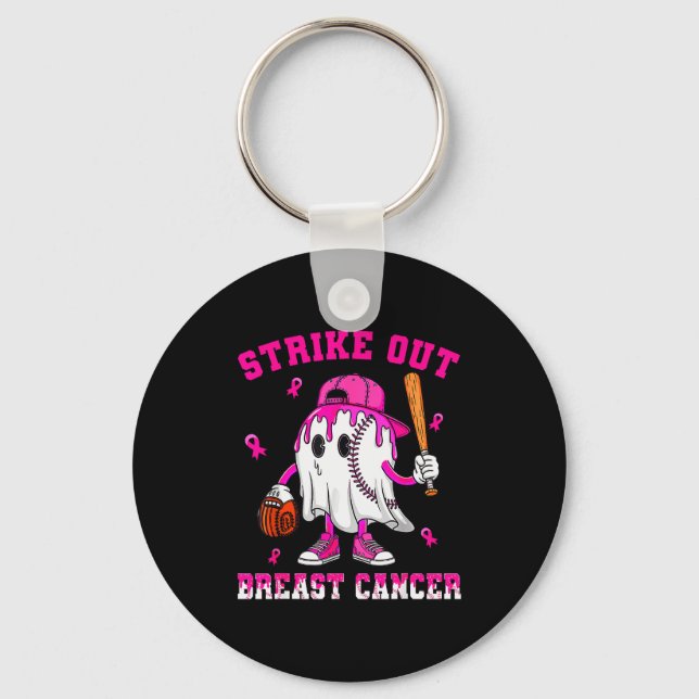 Chaveiro Strike Out Breast Cancer Shirt Boy Baseball Drip N (Frente)