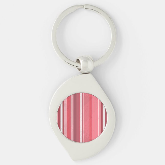 Chaveiro Stripe rosa e branca (Frente)