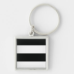 Chaveiro Striped (Preto e Branco) Horizontal) Personalizá