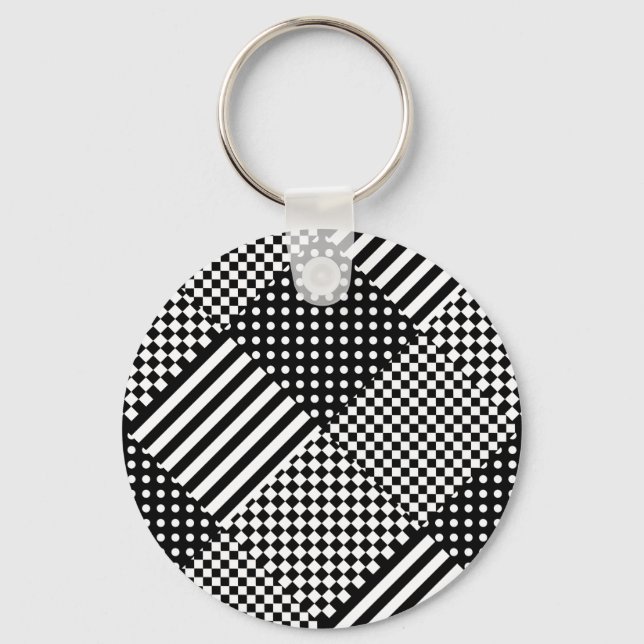 Chaveiro Stripes Verificar Bolinhas Mistura de Design de de (Frente)