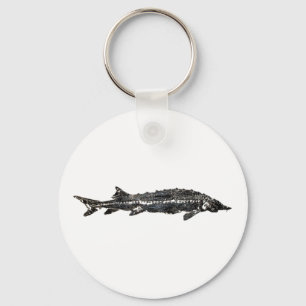Chaveiro Sturgeon Branco Gyotaku-40-Item