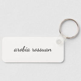 Chaveiro Stylish Monogram | White Script Personalized 