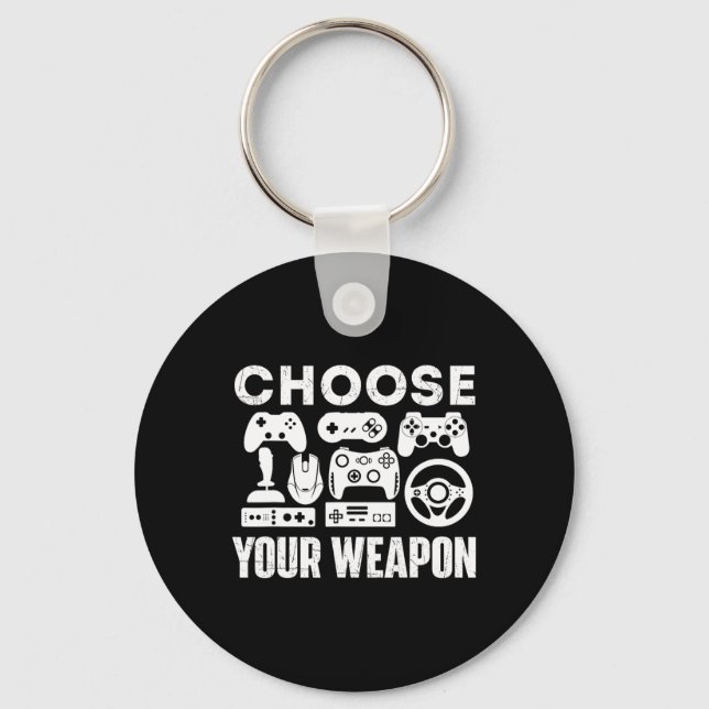 Chaveiro Sua Arma - Amante de Video Game Gamer  (Frente)