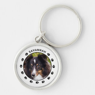 Chaveiro Sua Foto Pet Personalizada Com Nome E Patas