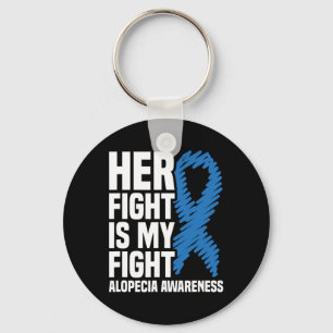 Chaveiro Sua Luta É Minha Luta Com A Alopecia Azul Awarene