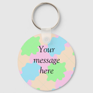Chaveiro Sua mensagem aqui adicionar texto nome boho colori