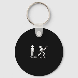 Chaveiro Sua Vida Vs Minha Vida – Figura de Palito de Guita