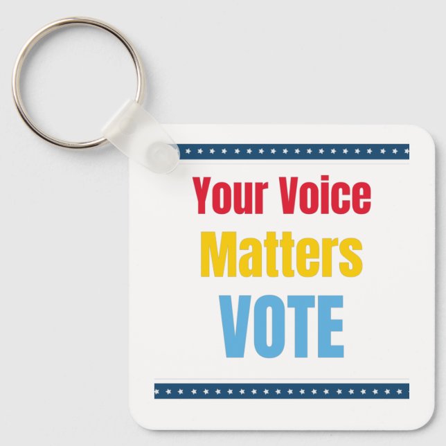 Chaveiro Sua Voz Importa - Vote (Frente)