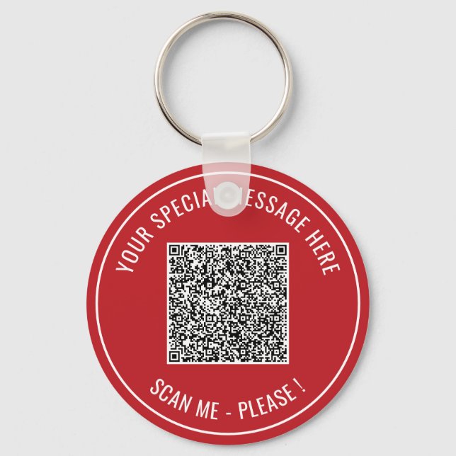 Chaveiro Suas informações de código QR Cores Surpresa Chave (Frente)